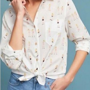 Anthropologie Acote Skater Girl Buttondown